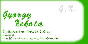 gyorgy nekola business card